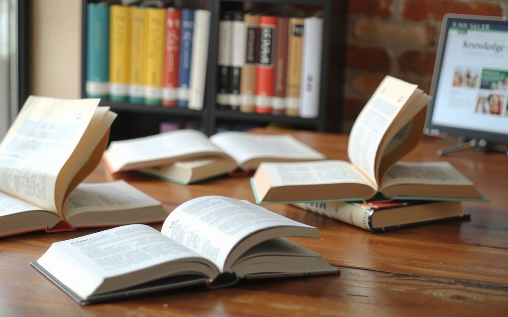 Abstraktní obrázek představující znalosti, knihy, růst, digitální technologie, učení, data.