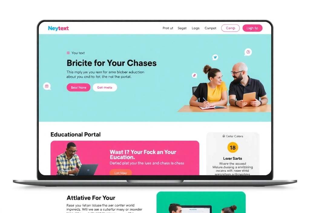 Náhled projektu webového portálu pro vzdělávání